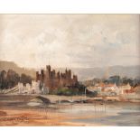 IVAN TAYLOR (Contemporary) OIL PAINTING ON BOARD 'Conway Castle, North Wales' Signed lower left,
