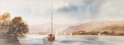 IVAN TAYLOR (Contemporary) WATERCOLOUR 'Ullswater, Cumbria' Signed lower right, labelled verso 10