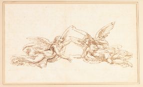 ITALIAN SCHOOL (18th CENTURY) PEN AND BROWN INK ON LAID PAPER, SQUARED FOR TRANSFER IN PENCIL A