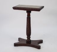 REGENCY CARVED ROSEWOOD AND MARBLE OCCASIONAL TABLE, the oblong top with gadrooned border and