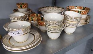 A GLADSTONE CHINA TEA SERVICE AND OTHER STANLEY CHINA TEA WARES VARIOUS