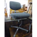 TAN SAD NOVA TYPISTS REVOLVING OFFICE CHAIR, WITH ALUMINIUM FOUR SPUR BASE