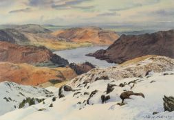 JIM M. ALDERSLEY ARTIST SIGNED LIMITED EDITION COLOUR PRINT 'Ullswater', (206/850) 10" x 14" (25.4cm