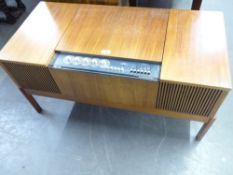 A HMV 'STEREOMASTER' GRAMOPHONE IN TEAK CASE