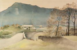 IAN PRICE (TWENTIETH CENTURY) WATERCOLOUR DRAWING 'Ulpha Bridge, Duddon Valley' Signed and titled,