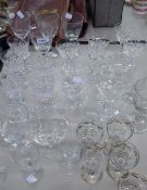 DRINKING GLASSES TO INCLUDE; WINE, SHERRY GLASSES ETC...