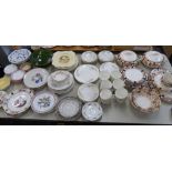 A SELECTION OF DINNER WARES TO INCLUDE 'DUNBLANE' BURSLEM TUREENS AND MEAT PLATES, A VICTORIAN TEA