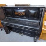 A CRANE AND SONS LTD. LIVERPOOL AND LONDON, UPRIGHT PIANO, IN EBONISED CASE