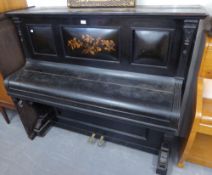 A CRANE AND SONS LTD. LIVERPOOL AND LONDON, UPRIGHT PIANO, IN EBONISED CASE