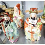 THREE MODERN CHINESE PORCELAIN IMMORTAL FIGURES