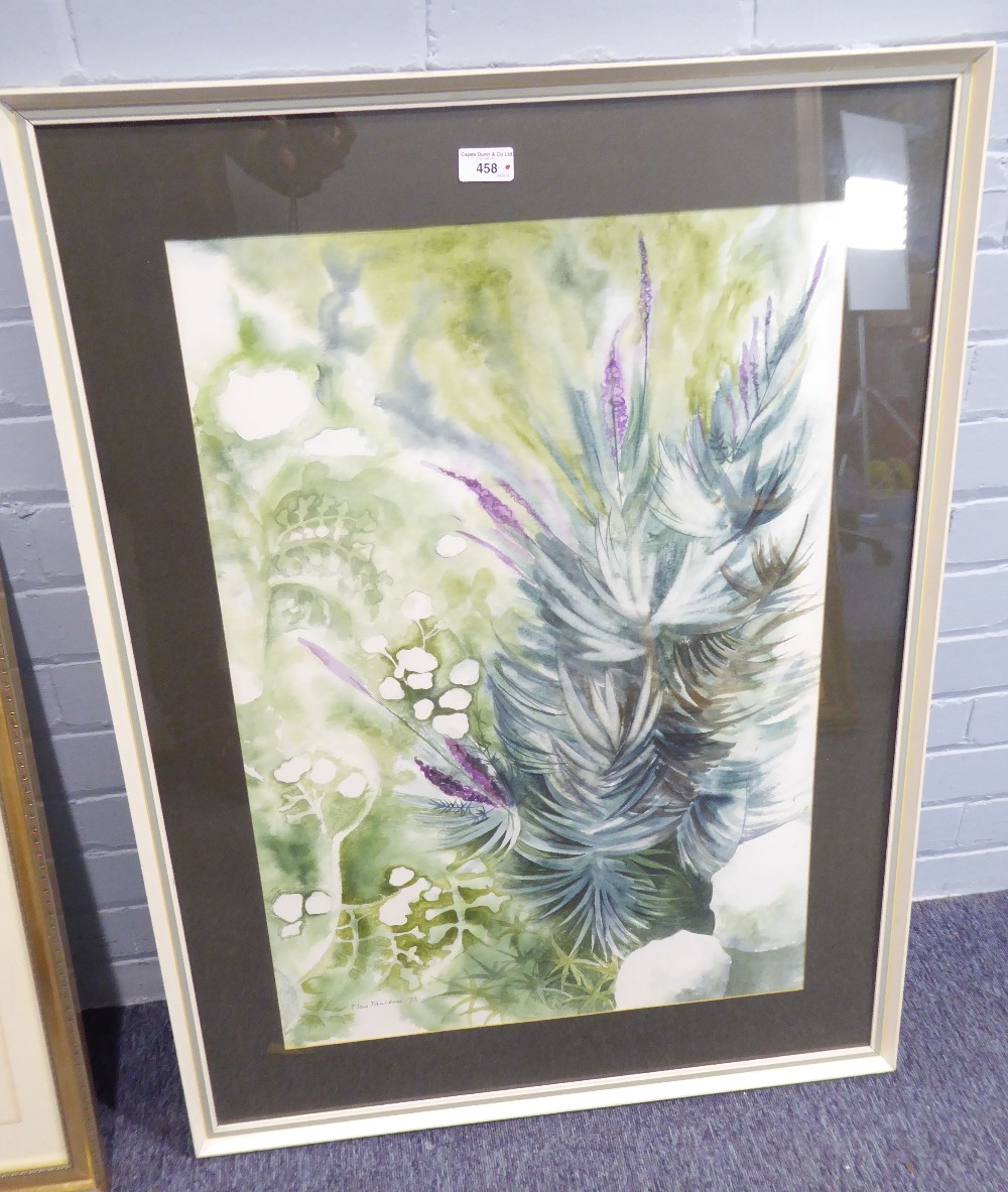 ELSIE FAULKNER WATERCOLOUR 'Rock Garden' signed and dated (19) 75 lower left and titled verso 28 1/