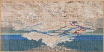 NADINE BAYLISS (TWENTIETH CENTURY) NEEDLEWORK PICTURE 'A Sky For William' Signed and dated 1980,