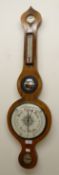 A LATE VICTORIAN MERCURY WHEEL BAROMETER