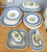 A 30 PIECE EARLY 1900's COPELAND SPODE POTTERY PART DINNER SERVICE OF DR WALL WORCESTER DESIGN