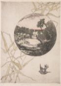 CATRINA McTURK (TWENTIETH CENTURY) ARTIST SIGNED LIMITED EDITION ETCHING, HEIGHTENED 'Summer