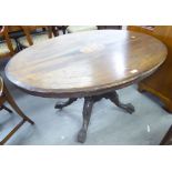 EDWARDIAN INLAID MAHOGANY TILT-TOP BREAKFAST TABLE