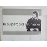 'LE SUPERCOOL DRUMMER' MODERN BOX FRAMED OIL PAINTING, 24" x 36" (61cm x 91.4cm) AND SEVEN '