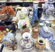 GROUP OF MID 20TH CENTURY AND LATER PORCELAIN WARES TO INCLUDE; STAFFORDSHIRE BLUE AND WHITE PART