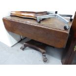 A REGENCY MAHOGANY PEMBROKE TABLE, THE SOLID TOP HAVING CANTED CORNERS OVER SINGLE END DRAWER,