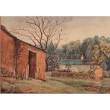 H.S. CROSSLAND (EARLY TWENTIETH CENTURY) SUITE OF FOUR WATERCOLOUR DRAWINGS Rural scenes Signed