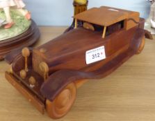 PLANTS 'N PLANKS LA GRANGEVILLE NY MAPLE AND CHERRY WOOD CAR ORNAMENT AND CAST BRASS FIGURE GROUP OF