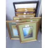 KEITH JACKSON (MODERN) SET OF FOUR WATERCOLOUR DRAWINGS Woodland scenes Signed 4" x 6" (10.2cm x