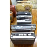 A VINTAGE BUSH RADIO RECEIVER TYPE TR82B AND FIVE OTHER RADIOS