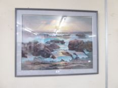 JOHN PITRE SIGNED PRINT COASTAL/SEASCAPE