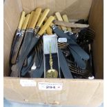A QUANTITY OF ELECTROPLATE AND STAINLESS STEEL CUTLERY VARIOUS