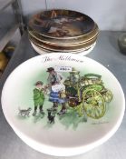 A SET OF 8 WEDGWOOD CHINA JOHN FINNIE DESIGN COLLECTORS PLATES 'LONDON STREET SELLERS' AND OTHER