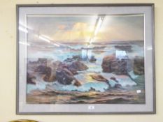 JOHN PITRE SIGNED PRINT COASTAL/SEASCAPE