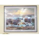 JOHN PITRE SIGNED PRINT COASTAL/SEASCAPE