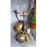 A VINTAGE DESK LAMP WITH COPPER BOWL SHADE