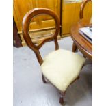 SET OF TEN GOOD QUALITY MAHOGANY REPRODUCTION BALLOON BACK DINING CHAIRS (10)