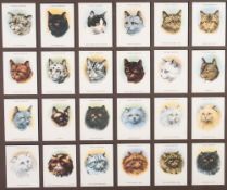 FRAMED SET OF 24 PLAYER'S CIGARETTE CARDS, 'CATS' AND A REPRODUCTION SET OF 40, 'NORTH AMERICAN