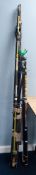 SIX SEA FISHING RODS, BEACHCASTERS AND BOAT RODS to include; Shakespeare 8' B-240 Action, Mitchell