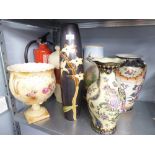 GROUP OF SIX MODERN VASES TO INCLUDE; TWO BALUSTER EXAMPLES, ETC.. (6)