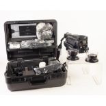 MINOLTA C-1E VHS MOVIE CAMERA, with accessories, in Minolta fitted hard case