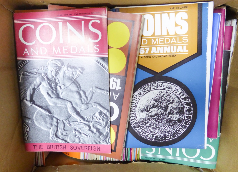 COINS AND MEDALS MAGAZINE, various back issues mainly from the 1970's, lots of information