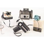 EUMIG SUPER 8 CINE CAMERA, in case and two Polaroid CAMERAS (3)