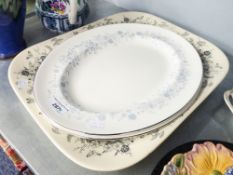 THREE MEAT SERVING PLATES, TWO WEDGWOOD AND A SYLVAN, G & W REG No. 8749 1790