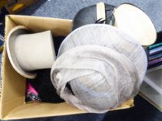 A QUANTITY OF LADIES GLOVES AND HEADSCARVES AND THREE HATS