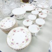 LATE VICTORIAN TRANSFER PRINTED TEA SERVICE OF 36 PIECES