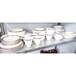 ROYAL DOULTON 'SARABANDE' PATTERN DINNER AND TEA SERVICE FOR SIX PERSONS, APPROX 50 PIECES