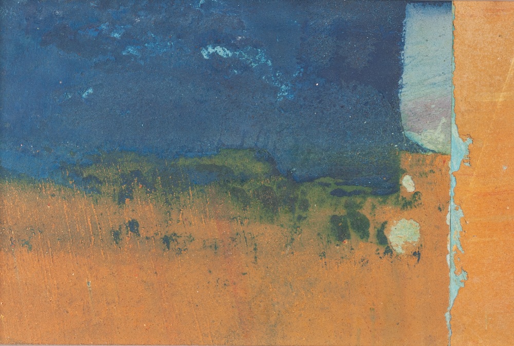 KENNETH BLACKBURN MIXED MEDIA ON BOARD 'Study 051' Signed and dated MMIV verso 7 1/2" x 11 1/2" (