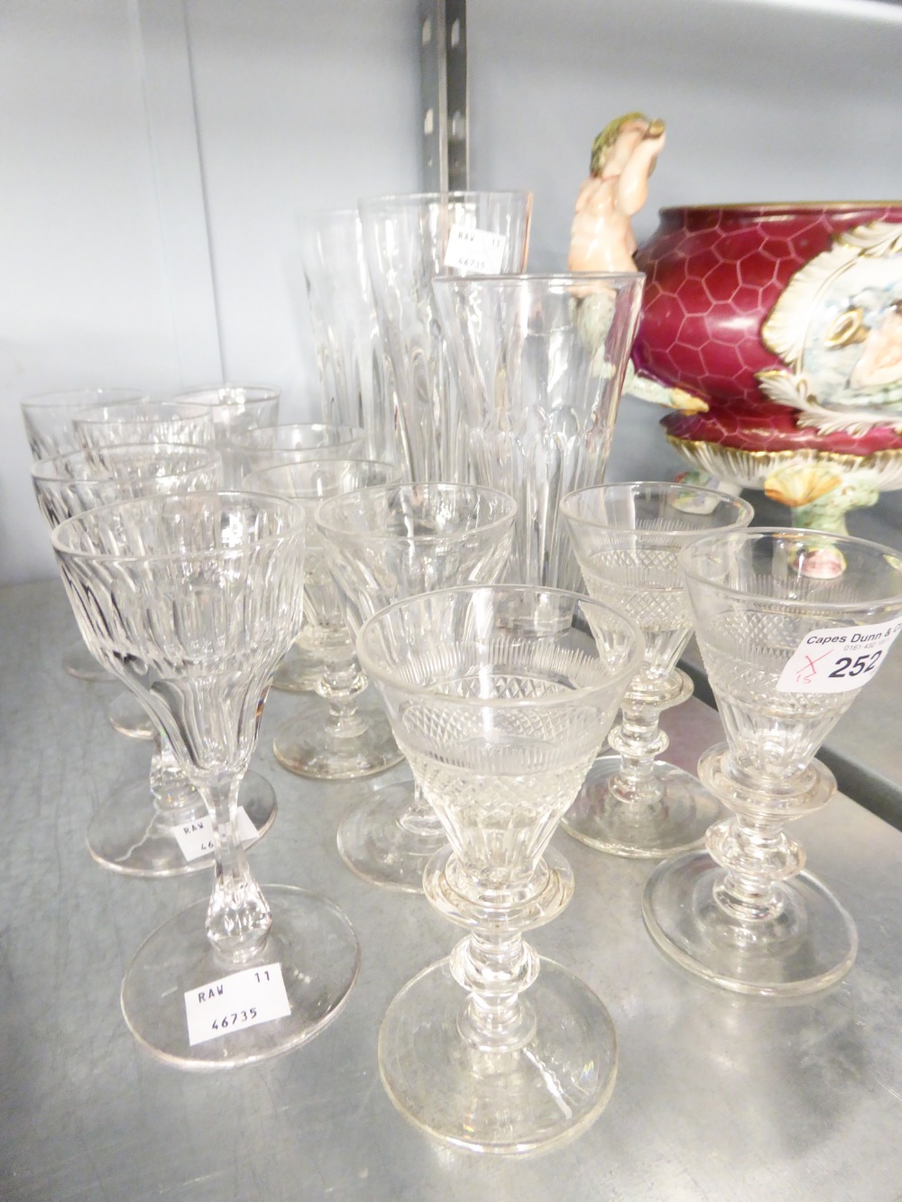 A SELECTION OF VICTORIAN AND LATER DRINKING GLASSES (15)