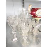 A SELECTION OF VICTORIAN AND LATER DRINKING GLASSES (15)