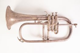A LATE VICTORIAN BOOSEY AD CO., 295 Regent Street, London ELECTROPLATED TRUMPET, numbered 89778 (a.