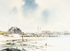 ADRIAN TAUNTON (b.1939) WATERCOLOUR 'Walberswick' Signed and dated (19) 91 lower right, labelled