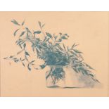 ALBERT HONDELL WATERCOLOUR IN GREY/GREEN MONOCHROME 'Summer Greenery' Signed lower right, signed and